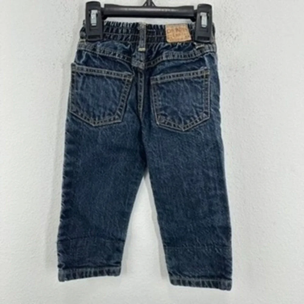 Retro Old Fashioned OshKosh Bgosh‎ Toddler Jeans Plaid Patchwork Denim Pants